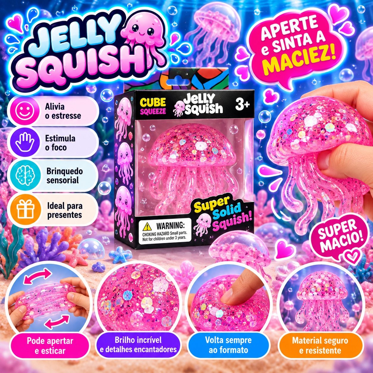 Água viva squish - rosa — foto 1 de 1