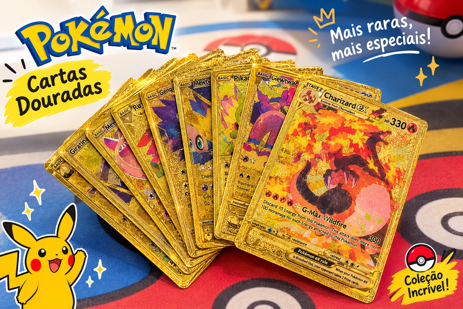 Carta Pokémon de ouro — foto 1 de 1