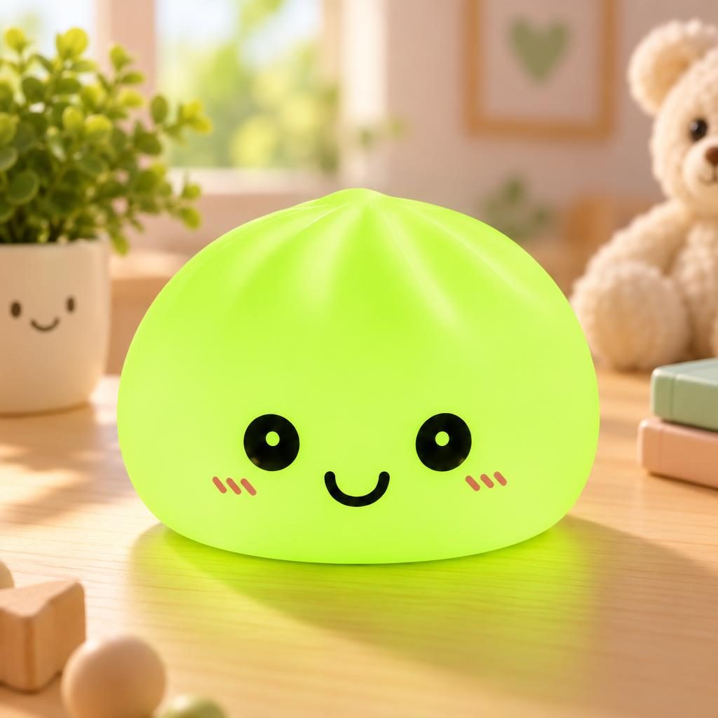 Luminária Pãozinho Sorridente Verde — foto 1 de 3