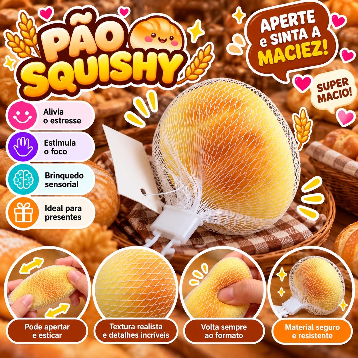 Pão squish fofinho — foto 1 de 1
