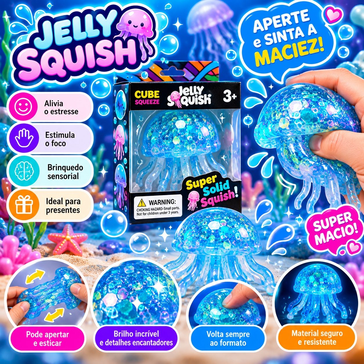 Água viva squish - azul — foto 1 de 1