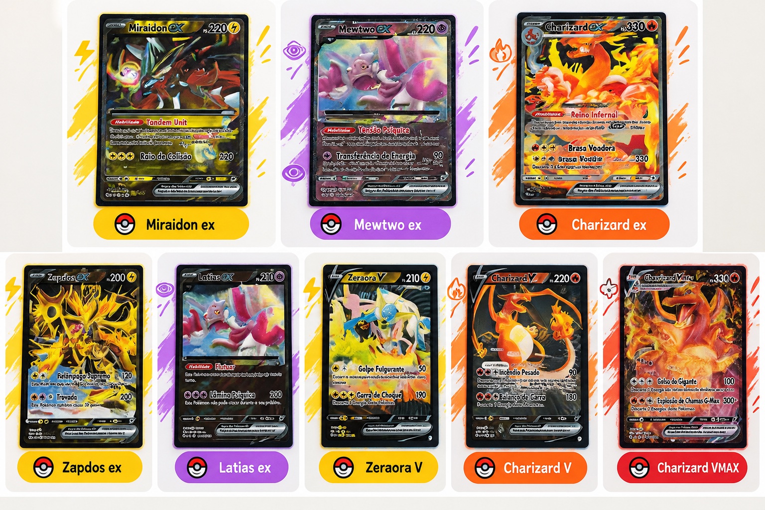 Kit de Cartas Pokémon pretas importadas — foto 1 de 1