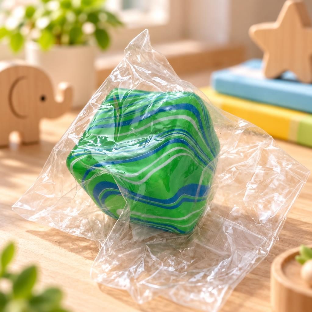Squishy Cubo Marmorizado Verde e Azul — foto 1 de 1