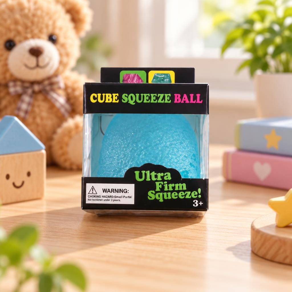 Squishy Cubo Azul Turquesa com textura pontilhada — foto 1 de 1