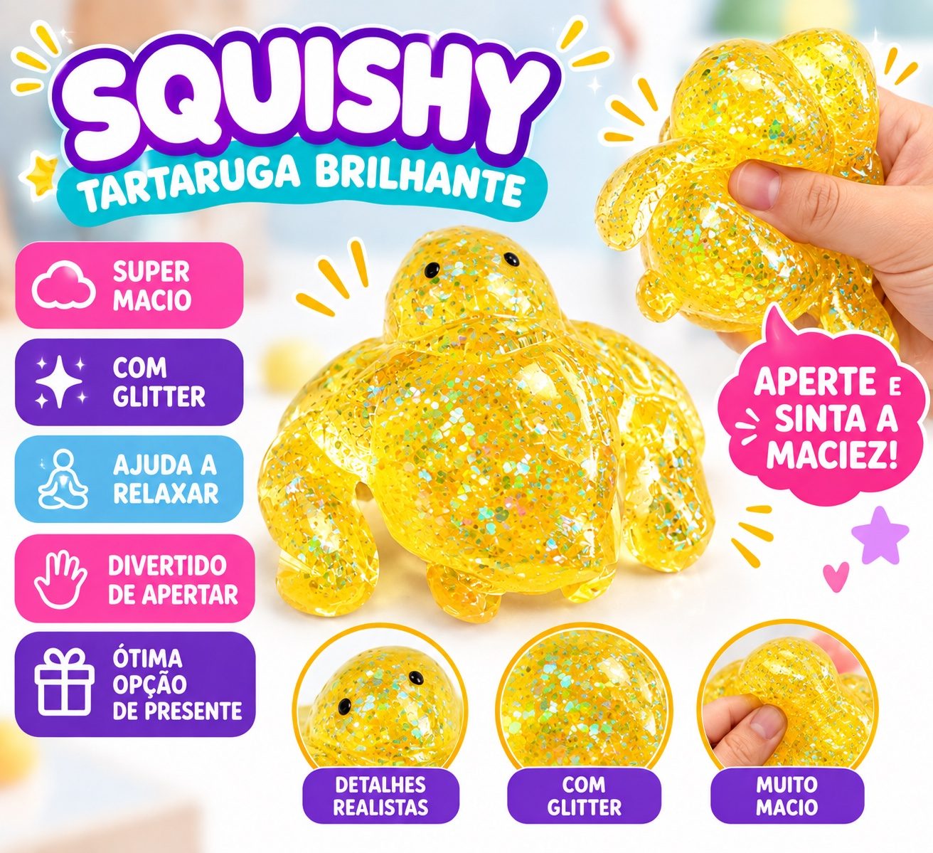 Squishy Gorila Amarelo — foto 1 de 1