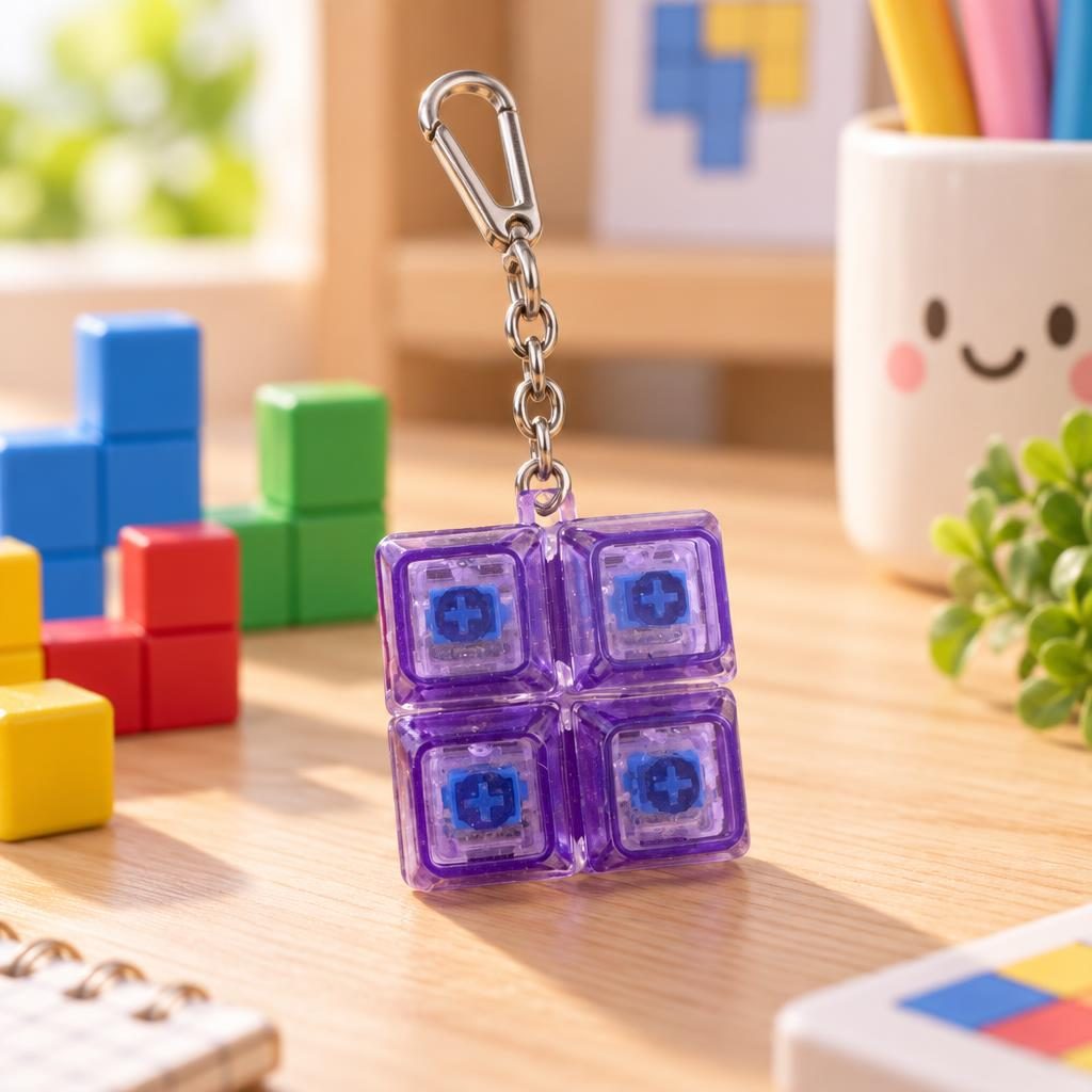 Chaveiro mini Teclado Brick Roxo com 4 Teclas — foto 1 de 1