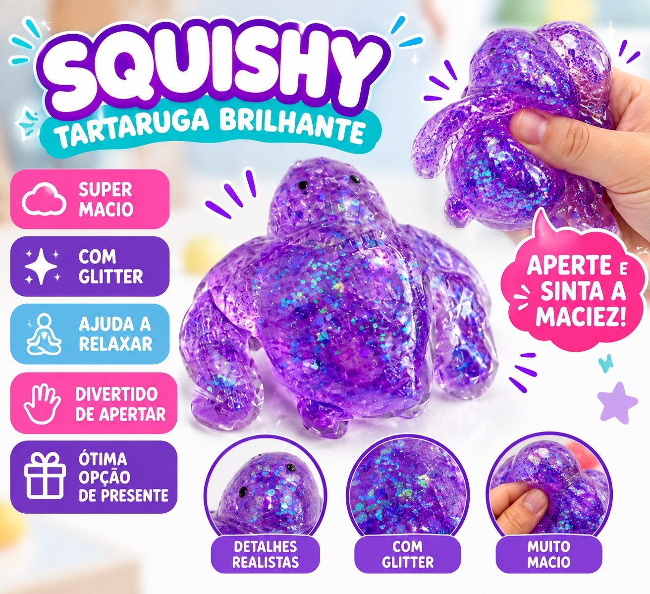 Squishy Gorila Roxo — foto 1 de 1