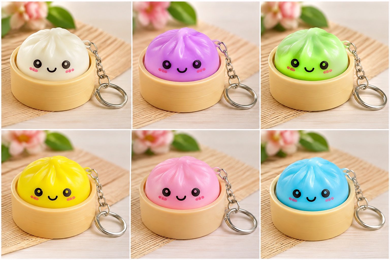Chaveiro pãozinho Mini Bao Azul com Luz — foto 3 de 3